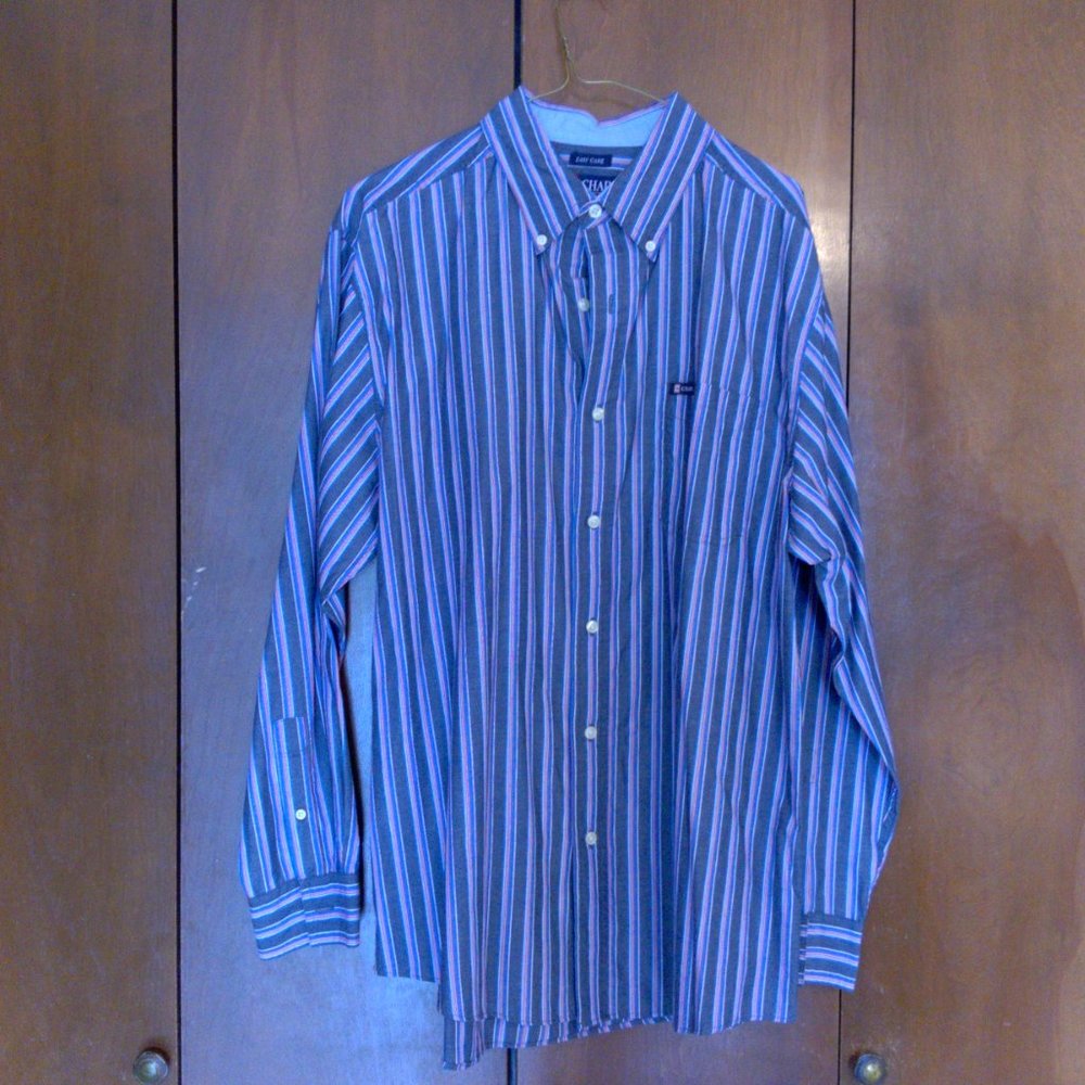 Chaps Easy Care Button Down Shirt Large - Picture 4 of 5